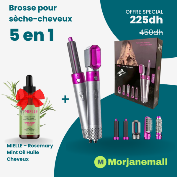 Brosse sèche-cheveux électrique 5 en 1